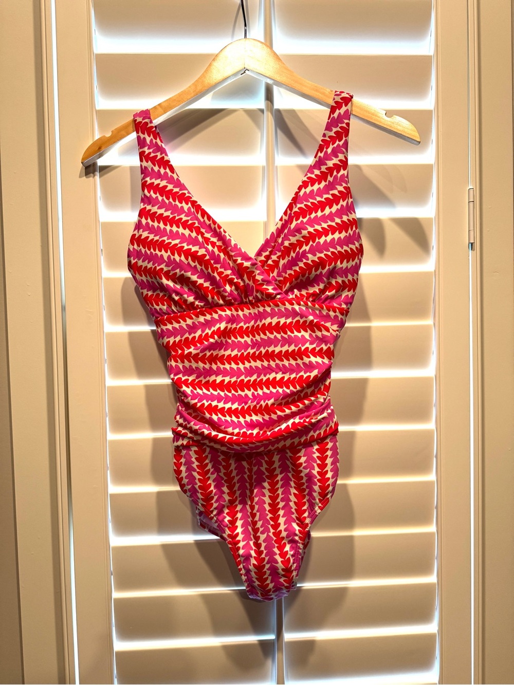 Boden Pink Patterned One-Piece Swimsuit